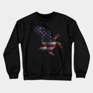 American Bald Eagle - American Flag. Crewneck Sweatshirt